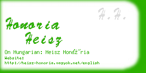 honoria heisz business card
